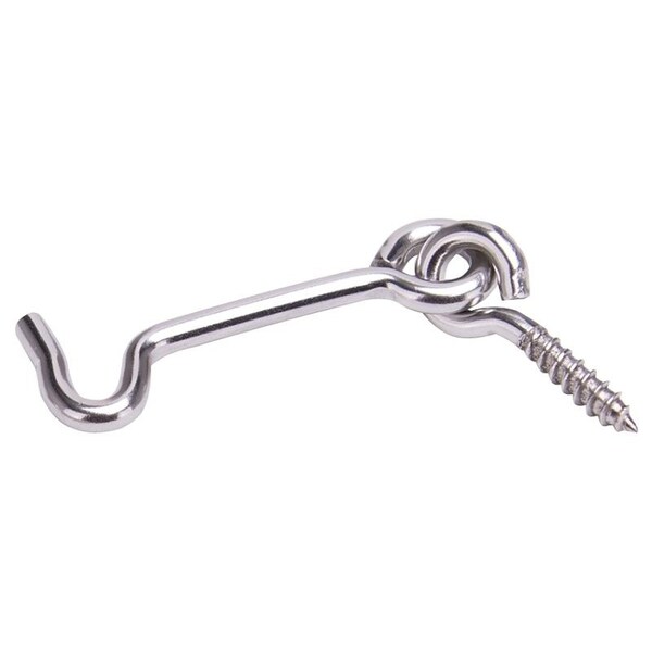 Prosource Gate Hook and Eye, 1/8 in Dia Wire, 2 in L, Stainless Steel - LR-407S-PS