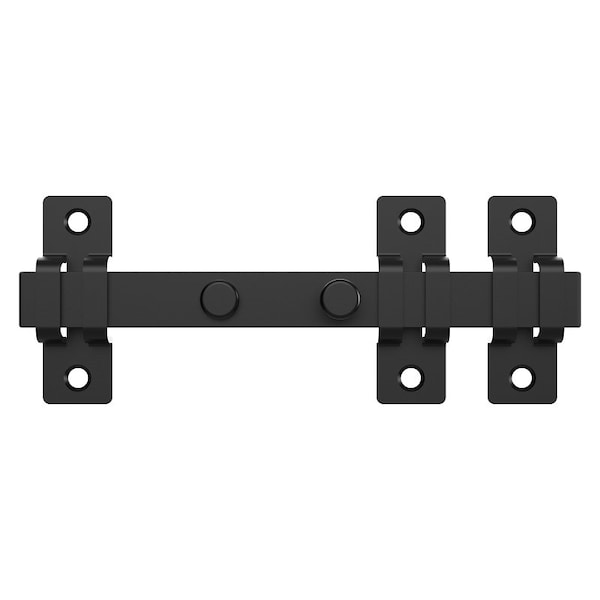 National Hardware Industrial Gate Latch, 7-29/32 in L, 13/16 in W, 25/32 in Bolt Head, ABS/Plastic/Steel, Black - N166-033