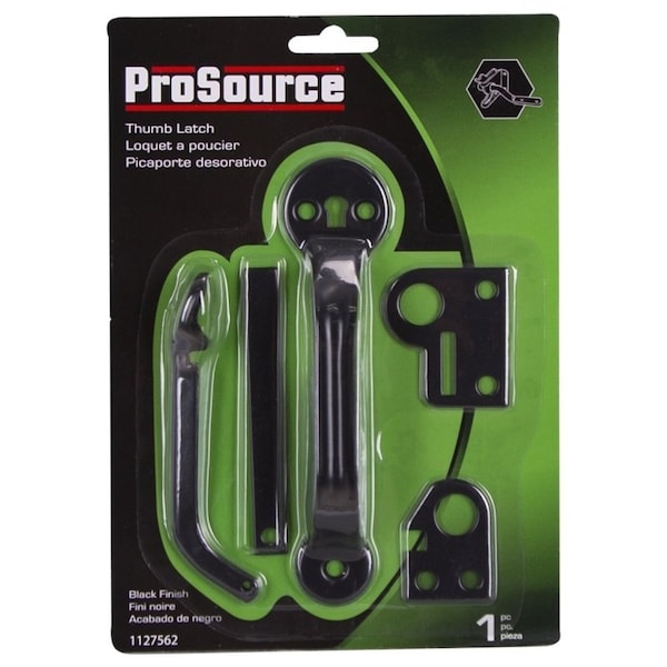 Prosource Thumb Latch, 1/2 in Bolt Head, 4-1/4 in L Bolt, Steel, Powder-Coated - 33124PKS-PS