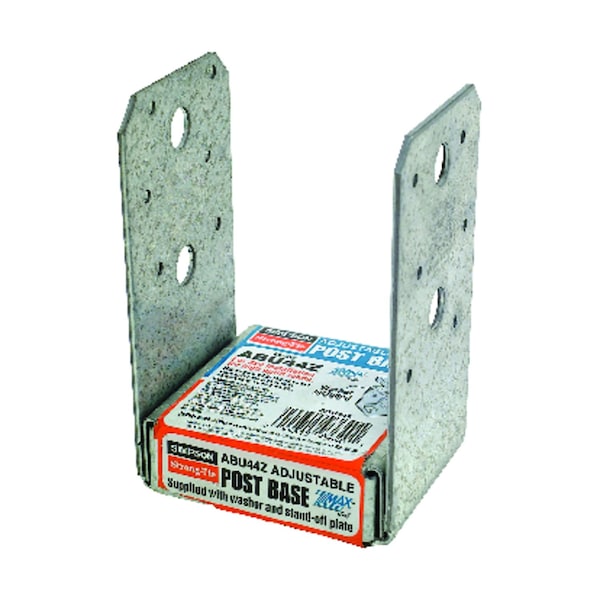Base de poste de acero galvanizado de calibre 16, Simpson Strong-Tie ZMAX de 5.5 pulgadas de altura por 3.56 pulgadas de ancho - ABU44Z