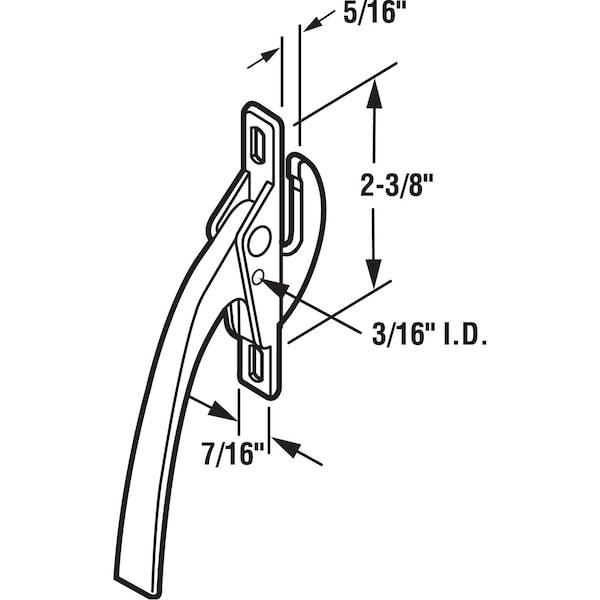 Prime-Line Prime-Line 0.1 in. L Painted Aluminum Zinc Casement Locking Handle 1 pk - 1760