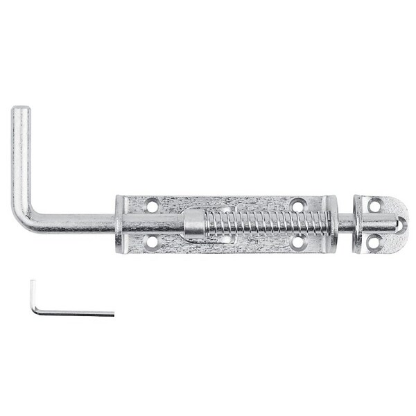 National Hardware Slide Bolt, 1-9/16 in Bolt Head, Steel, Zinc - N109-212