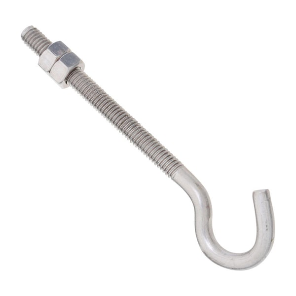 National Hardware National Hardware Zinc-Plated Silver Stainless Steel 5 in. L Hook Bolt 115 lb 1 pk - N221-713