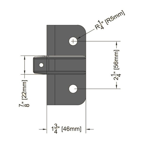 Onward 2 14inch 57 mm Polymer Gate Stop, Black - 480BPYR