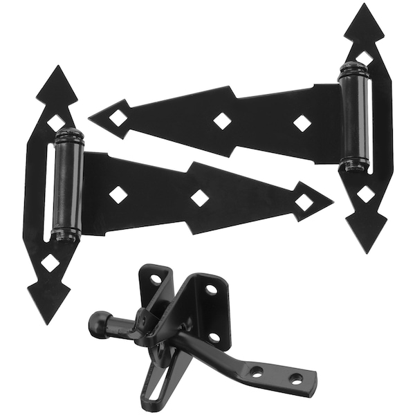 National Hardware National Hardware 8 in. L Black Steel Gate Hardware Kit 1 pk - N243-899