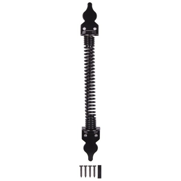 Prosource Gate Spring, 13-3/4 in L, Steel, Black Powder-Coated - 33197PKS-PS