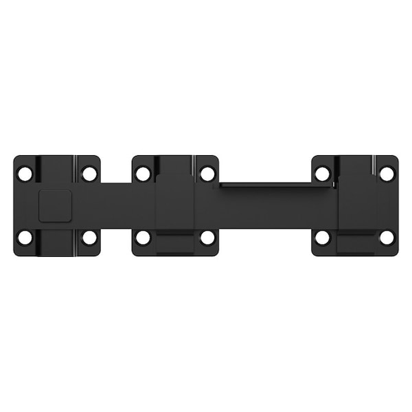 National Hardware Modern Drop Bar Latch, 8-3/32 in L, 1-11/32 in W, Steel, Black - N166-023