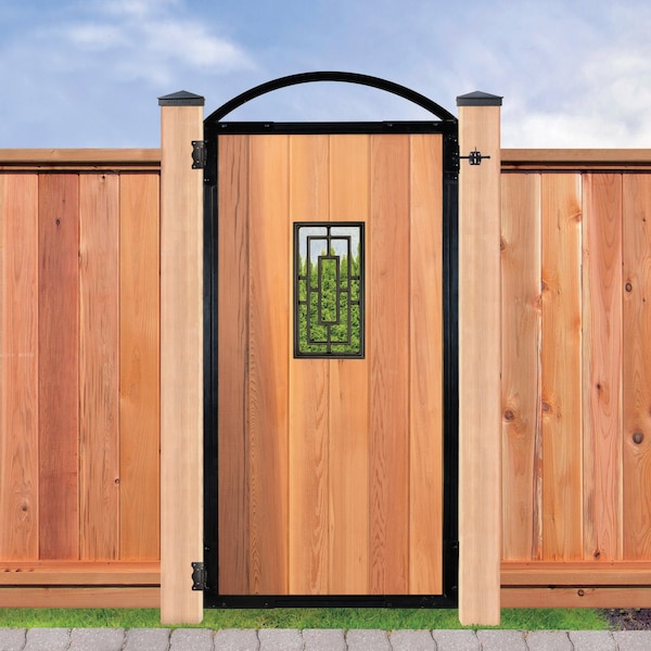 Nuvo Iron RECTANGULAR BLACK CAST ALUMINUM FENCE & GATE INSERT - 9in x 17in - ACW57-EC