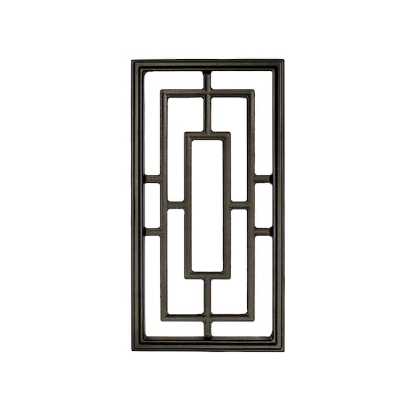 Nuvo Iron RECTANGULAR BLACK CAST ALUMINUM FENCE & GATE INSERT - 9in x 17in - ACW57-EC
