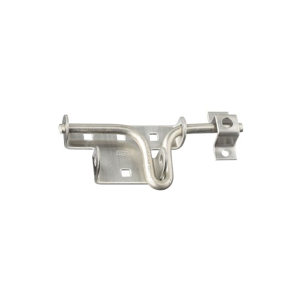 National Hardware Door/Gate Latch, Stainless Steel, Stainless Steel - N342-659