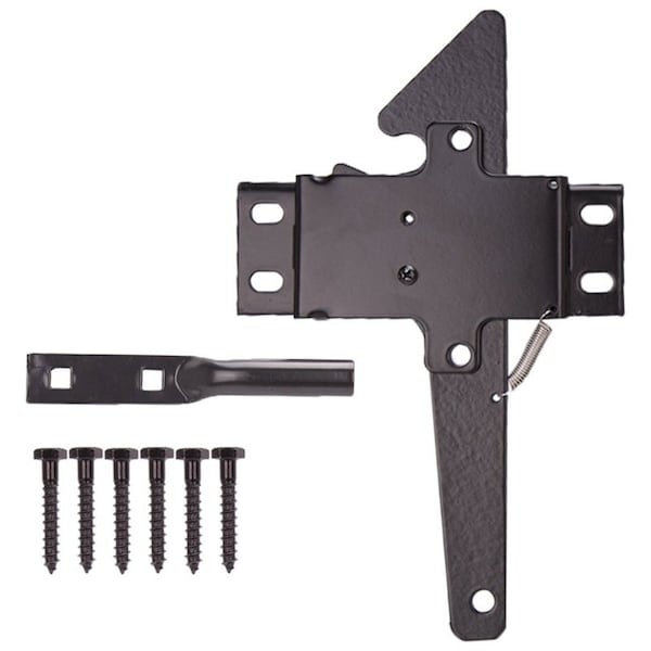 Prosource Gate Post Latch, 1/2 in Bolt Head, 5-7/8 in L Bolt, Steel, Powder-Coated - 33294PKS-PS