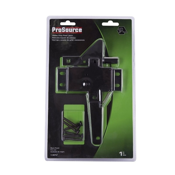 Prosource Gate Post Latch, 1/2 in Bolt Head, 5-7/8 in L Bolt, Steel, Powder-Coated - 33294PKS-PS