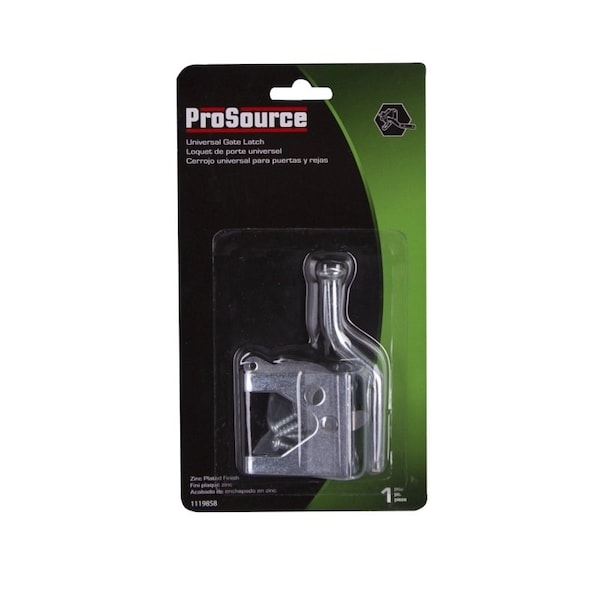 Prosource Gate Latch, 3/8 in Bolt Head, 3-15/16 in L Bolt, Steel, Zinc - 33140ZCB-PS