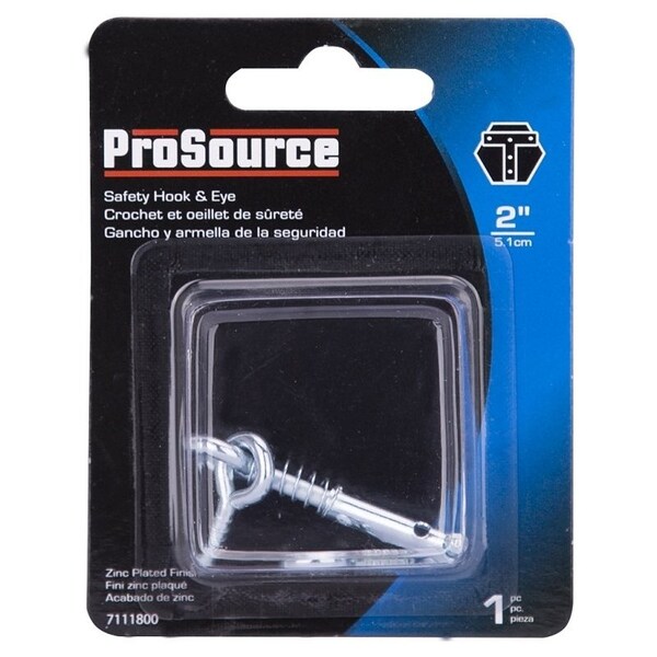 Prosource Gate Hook and Eye, 1/8 in Dia Wire, 2 in L, Steel - LR-410-PS