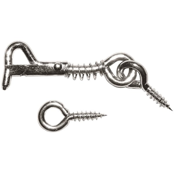 Prosource Gate Hook and Eye, 1/8 in Dia Wire, 2 in L, Steel - LR-410-PS