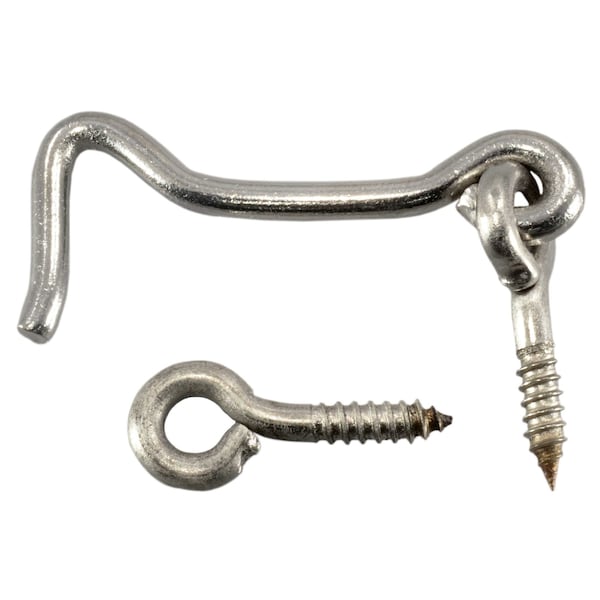 Midwest Fastener 5/32" x 9/64" x 2" 18-8 Stainless Steel Gate Hooks & Eyes 8PK - 32643