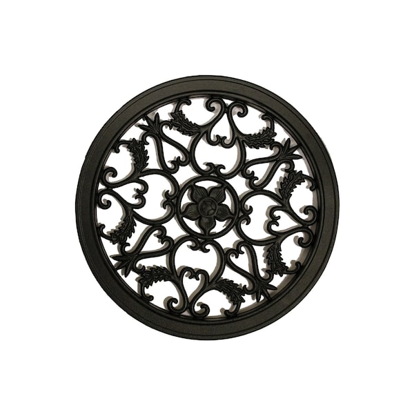 Nuvo Iron ROUND BLACK CAST ALUMINUM FENCE & GATE INSERT - 15in DIAMETER - ACW55-EC