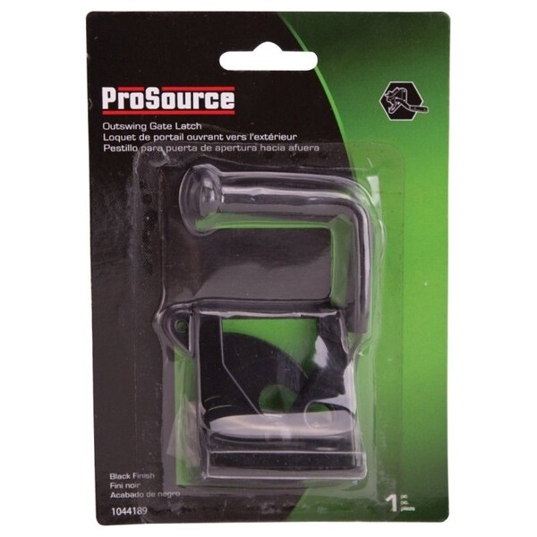 Prosource Gate Latch, 3/8 in Bolt Head, 2 in L Bolt, Steel, Powder-Coated - 33199PKS-PS