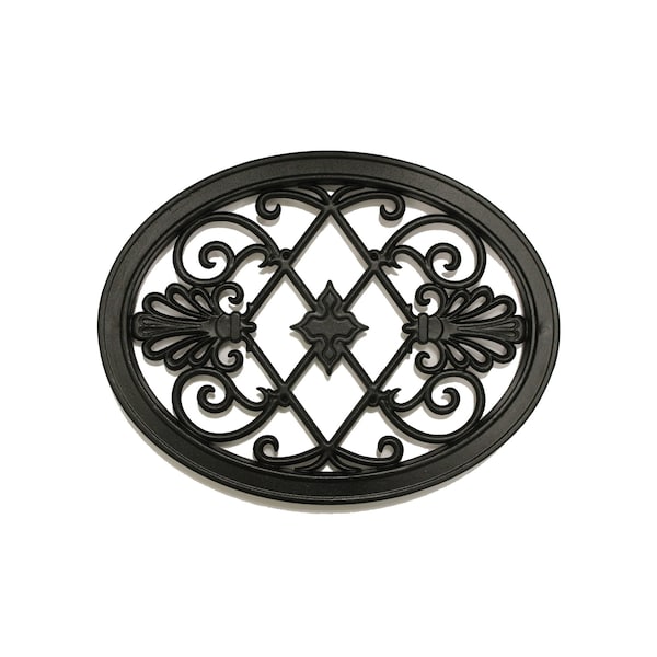 Nuvo Iron OVAL BLACK CAST ALUMINUM FENCE & GATE INSERT - 13in x 17in - ACW56-EC