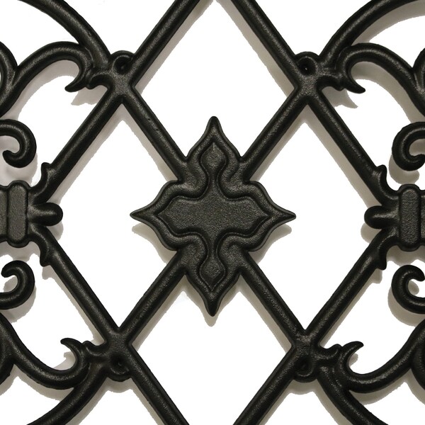 Nuvo Iron OVAL BLACK CAST ALUMINUM FENCE & GATE INSERT - 13in x 17in - ACW56-EC