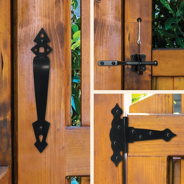 Nuvo Iron Bulk - BlackGalvanized Steel Heavy Duty Gate Combo Kit, 24PK - HDWGCKH-B-M24