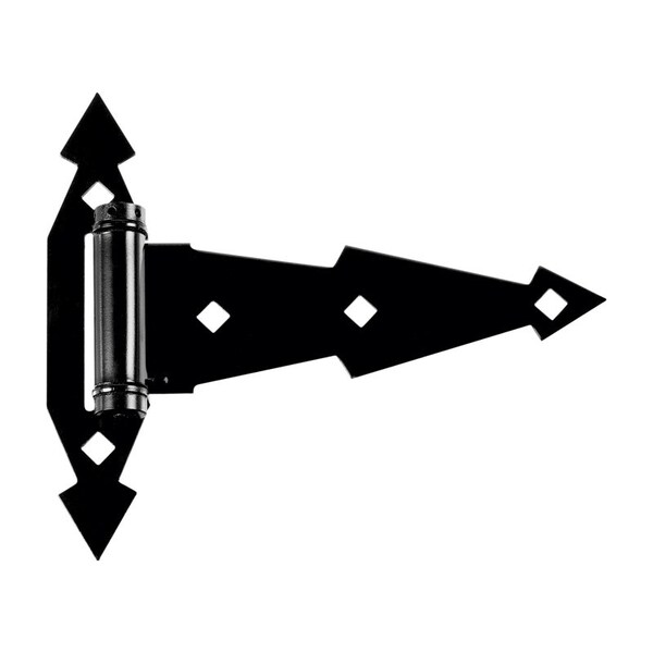 National Hardware National Hardware 7 in. L Black Ornamental Spring T Hinge 2 pk - N165-472