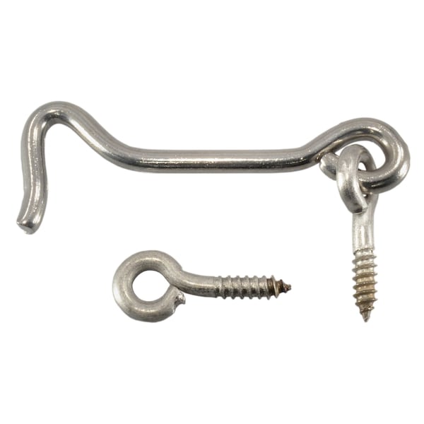 Midwest Fastener 5/32" x 9/64" x 2-1/2" 18-8 Stainless Steel Gate Hooks & Eyes 6PK - 32644