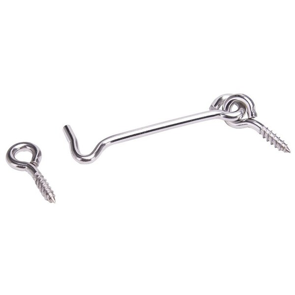 Prosource Gate Hook and Eye, 5/32 in Dia Wire, 3 in L, Stainless Steel - LR-409S-PS