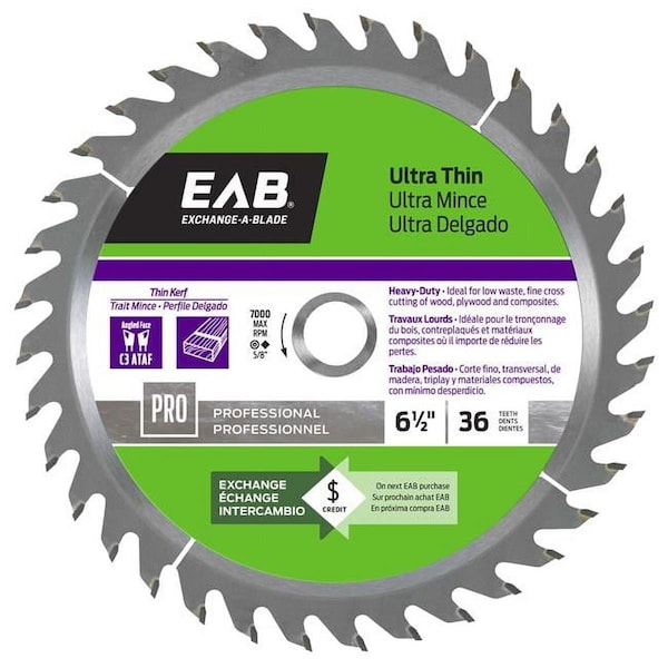 Exchange-A-Blade 6.5 in. x 36 Teeth Finishing Ultra Thin Professional Recyclable Exchangeable Saw Blade - 1016072