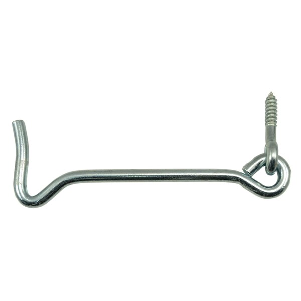 Midwest Fastener 3/16" x 4" Zinc Plated Steel Gate Hooks 25PK - 52426