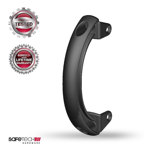 Safetech Hardware 6 in Non-Corrosive Gate Handle, Black - SHDL-150