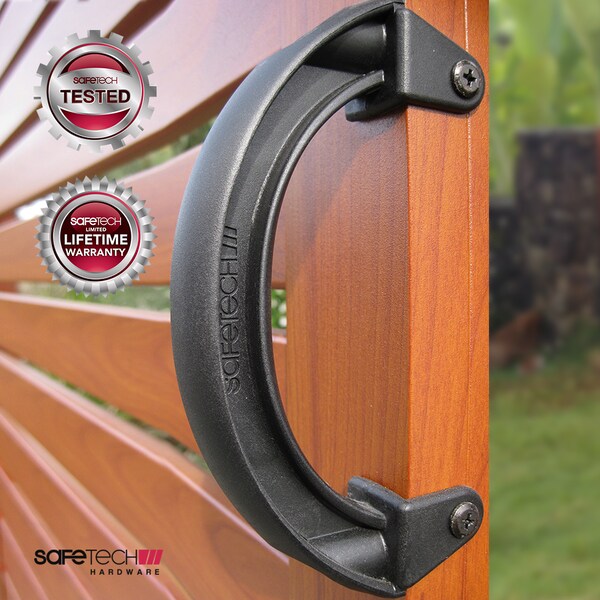 Safetech Hardware 6 in Non-Corrosive Gate Handle, Black - SHDL-150