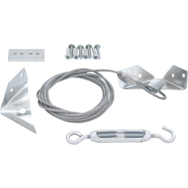 Prosource Anti-Sag Gate Kit, Steel, Silver, Zinc, 18-Piece, For: Outdoor - 33198ZCX-PS