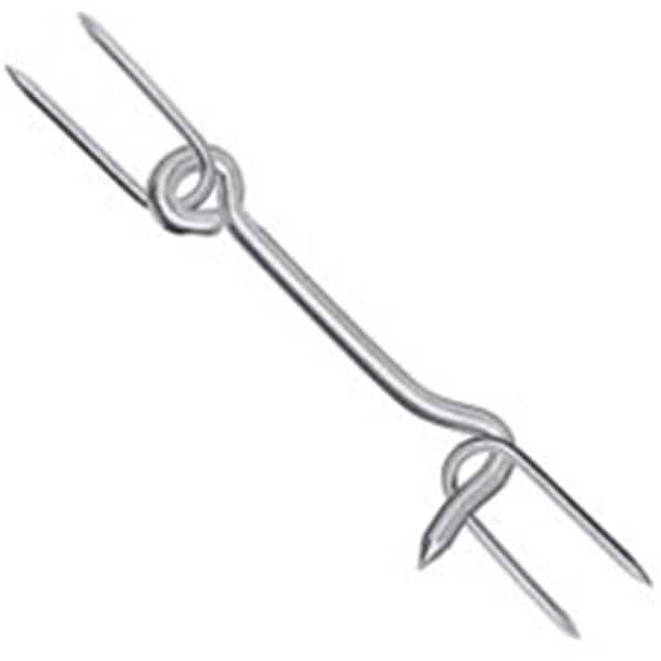 Stanley 122200 Gate Hook with Staples 5 in. Zinc Plated - 1042696