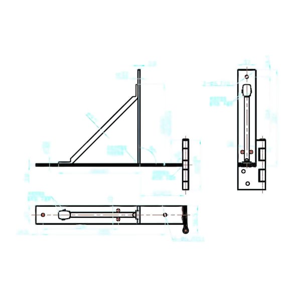 Onward 11 78inch 303 mm x 7 34inch 197 mm Gate Bracket Kit, Black - GK1
