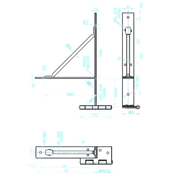 Onward 11 78inch 303 mm x 7 34inch 197 mm Gate Bracket Kit, Black - GK1