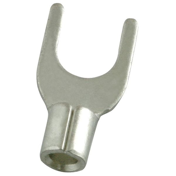 Ficha de terminales de horquilla no aislados de calibre 22-16 AWG para perno de calibre #10 - Paquete de 100