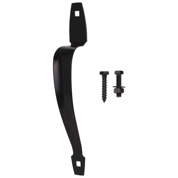 Prosource Gate Door Pull, 1-1/4 in W, 10-3/8 in D, 1-3/4 in H, Steel, Powder-Coated - 33143PKB-PS