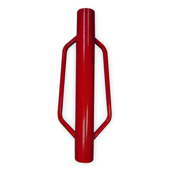 Zoro Select Fence Post Driver, 17.5 lb Wt, 24 in H, 2 3/4 in ID Steel Tube, Red - 4LVN8