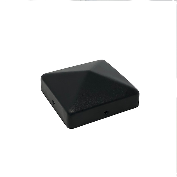 Nuvo Iron 4 x 4 BLACK EAZYCAP PATENTED PYRAMID USA POST CAPS - US-PCP11BLK