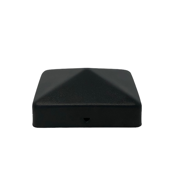 Nuvo Iron 4 x 4 BLACK EAZYCAP PATENTED PYRAMID USA POST CAPS - US-PCP11BLK
