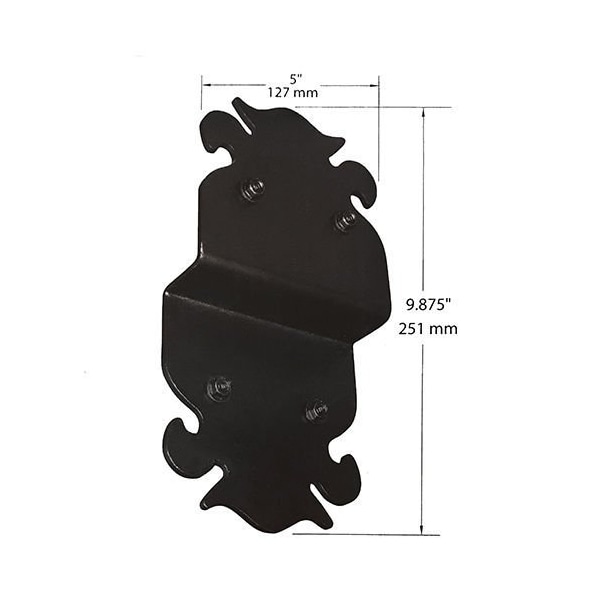 Nuvo Iron 33 in x 68 in DIAMOND TOPPED ORNAMENTAL IRON GATE - GGI0440/RG02/AG03