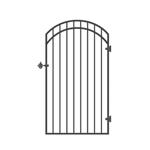Nuvo Iron 33 in x 68 in DIAMOND TOPPED ORNAMENTAL IRON GATE - GGI0440/RG02/AG03