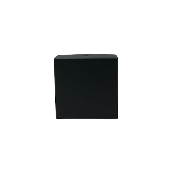 Nuvo Iron 4In. x 4In. Low-Profile Eazy-Cap, Gal. Steel power coated Black, Fits over 4in x 4in nominal posts - PCP24BLK
