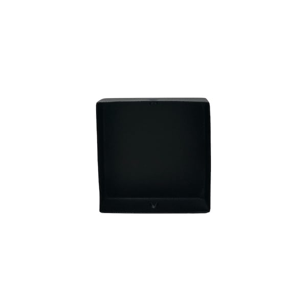 Nuvo Iron 4In. x 4In. Low-Profile Eazy-Cap, Gal. Steel power coated Black, Fits over 4in x 4in nominal posts - PCP24BLK