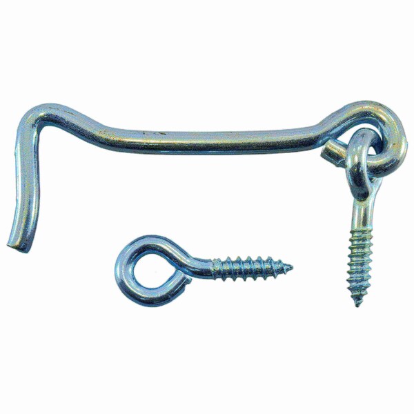 Midwest Fastener 3/16" x 3" Zinc Plated Steel Gate Hooks & Eyes 50PK - 51029