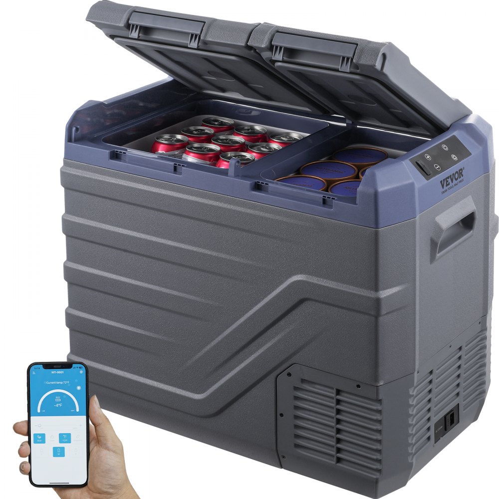 VEVOR Portable Car Refrigerator Freezer Compressor 40 L Dual Zone for Home Car - WLCZBXX55LSQ2LSAYV1