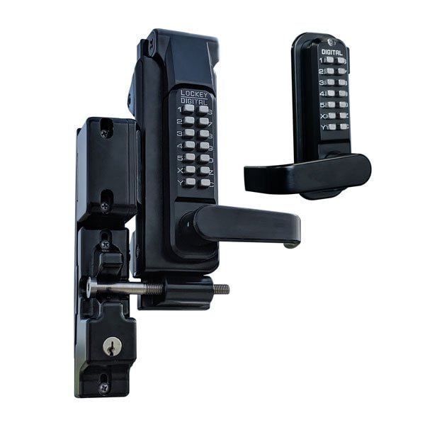 Lockey SUMO GL2 Surface Mount Gate Lock Double Combination Jet Black Marine Grade - GL2SUMO DC-JBMG