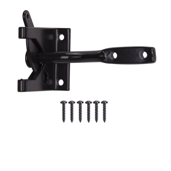 Prosource Gate Latch, 3/8 in Bolt Head, 3-15/16 in L Bolt, Steel, Zinc - 33140PKB-PS