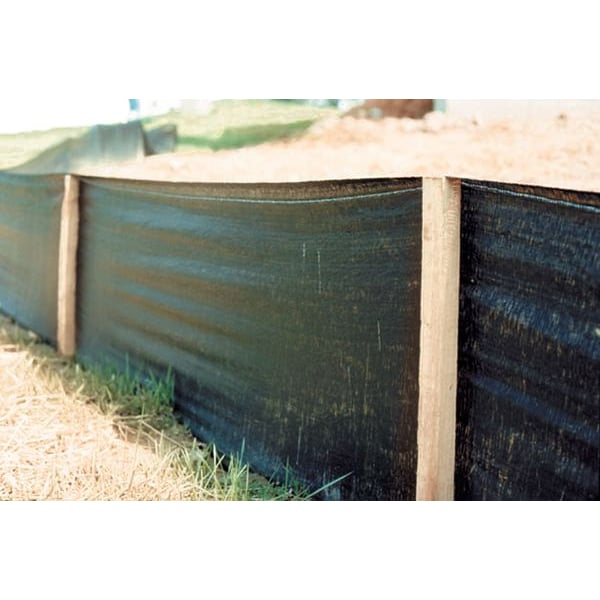 Zoro Select 2 ft H x 100 ft L Silt Fence, 11 Stakes, Polypropylene, Black - 31900500